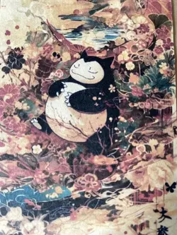 Japanese ART STYLE Snorlax Fan Full Art Pokemon Custom Card/perfect bookmark - Image 2