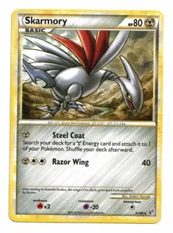 Pokemon Card: Skarmory 21/90 HGSS Undaunted Set Rare! NM - Image 1