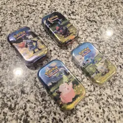 Pokemon TCG Mega Evolution Ascended Heroes Mini Tin x4 Factory Sealed Lot Of 4 - Image 1