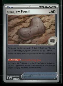 Antique Jaw Fossil 068/088 Common Perfect Order Pokemon Reverse Holo Near Mint - Image 1