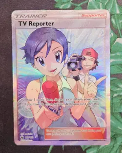 Pokemon TV Reporter Full Art 167/168 SM Celestial Storm English 2018 - MP - Image 1