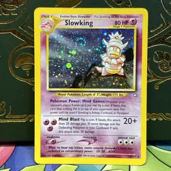 Pokemon 2001 Slowking 14/111 Neo Genesis Holo SWIRL MP - Image 1