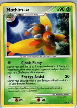 Mothim 6/99 Holo Arceus - Pokemon Card - NM - Image 1