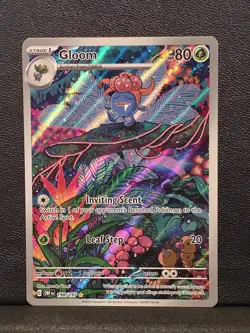 Pokemon Gloom Card 198/197 SV03 Obsidian Flames Holo Rare TCG Illustration A - Image 1