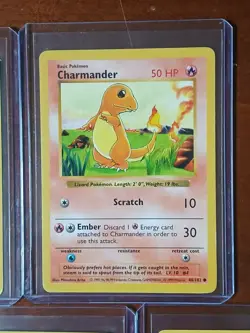 5 Shadowless Pokemon Cards - 4 Charmander - 1 Charmeleon - Image 3
