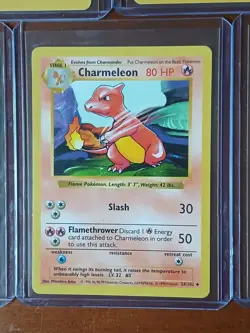 5 Shadowless Pokemon Cards - 4 Charmander - 1 Charmeleon - Image 5
