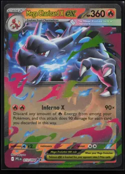 Mega Charizard X ex - 013/094 ME02: Phantasmal Flames Pokemon TCG Card - Image 1