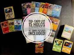 Pokemon Card Lot 150+ Cards | 15 Holos + 15 Reverse + More | All Cards Shown Inc - Image 2