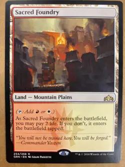 MTG 1x Sacred Foundry # 254 Guilds of Ravnica Magic the Gathering Card x1 NM - Image 1