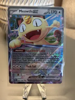 Meowth ex 062/088 Perfect Order Holo Pokemon Card NM - Image 1