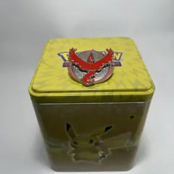 Empty Pokemon Electric Tin Dice 3 Packs Of Energy Cards 2 Dividers And Pin Badge - Image 4