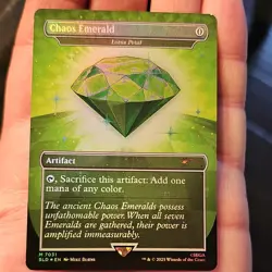 Magic: The Gathering Chaos Emerald Foil Full Art Artifact SLD 7031 English 2025 - Image 1