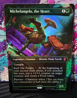 magic the gathering - FOIL! - Michelangelo, the Heart - Legendary Creature - Image 1