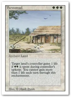 FARMSTEAD x1 mtg NM/NM- 3rd Edition Revised 1 Rare - Image 1