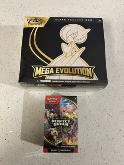 Pokemon TCG Mega Evolutions Gardevoir ETB + Perfect Order Booster Bundle SEALED - Image 1