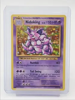 NIDOKING 2016 POKEMON XY EVOLUTIONS RARE HOLO 45/108 Q1048 - Image 1