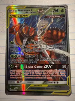 Pheromosa & Buzzwole GX 1/234 Tag Team Holo Pokemon Card LP Ultra Beast - Image 1