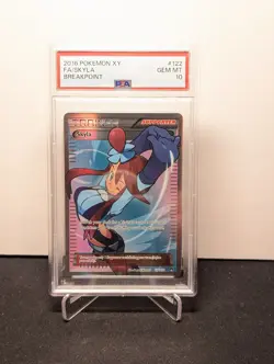 2016 POKEMON XY BREAKPOINT #122 FULL ART/SKYLA PSA 10 - Image 1