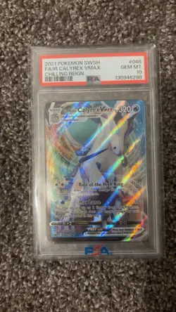 PSA 10 - FULL ART/ICE RIDER CALYREX VMAX 046 - Chilling Reign 2021 Pokemon Card - Image 1