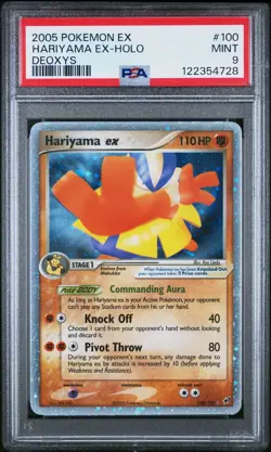 Pokemon Hariyama EX Deoxys Holo Ultra Rare #100 PSA 9 - Image 1