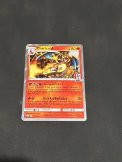 Pokemon TCG Bahasa Indonesia Language Charizard KFC Stamp Promo 181/SM-P HOLO - Image 1