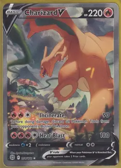 Charizard V (Alternate Full Art) 154/172 Swsh09: Brilliant Stars Holo Pokemon NM - Image 1