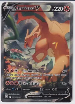 Charizard V (Alternate Full Art) 154/172 Swsh09: Brilliant Stars Holo Pokemon NM - Image 2