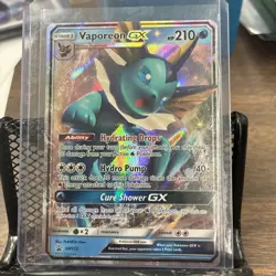 Pokemon Vaporeon GX SM172 Black Star Promo Full Art Holo - Image 1