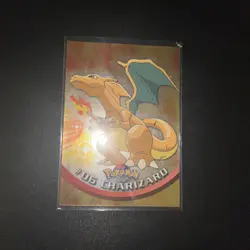 1999 Topps Pokemon Series 1 Silver Foil Charizard 06 Blue Logo TV Animation PICS - Image 1