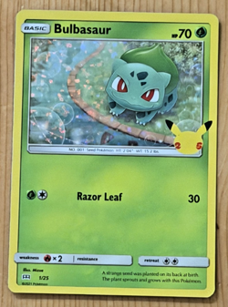 Pokemon Bulbasaur McDonald's 25th Anniversary Promos 01/25 Holo - Image 1