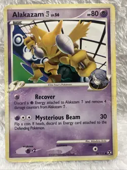 POKEMON TCG ALAKAZAM LV.56 38/111 Rising Rivals Platinum Uncommon Regular LP. - Image 1