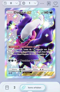 Pokemon TCG Pocket Shiny Darkrai EX - Trade - 2 Star Shiny - Image 1