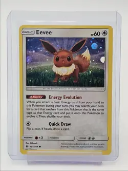 EEVEE 2017 POKEMON SUN & MOON PROMO HOLO 101/149 Q1048 - Image 1
