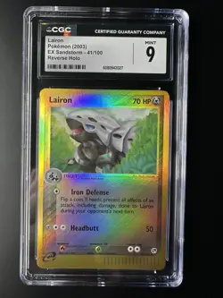 2003 Pokemon EX Sandstorm Lairon 41/100 Reverse Holo CGC 9 MINT - Image 1