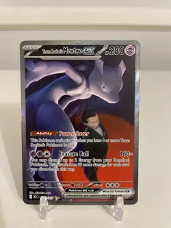 Pokemon TCG Team Rockets Mewtwo EX 281/217 Ascended Heros SIR - Image 1