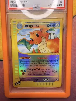 Pokemon TCG Dragonite Reverse Holo Rare 43/165 Expedition Base Set PSA 9 - Image 3