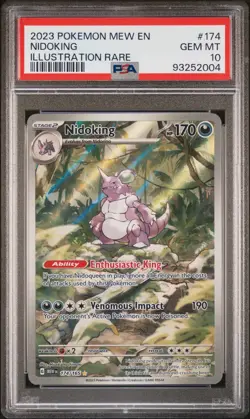 Nidoking 174/165 PSA 10 Scarlet & Violet 151 English Pokemon Slab - Image 1