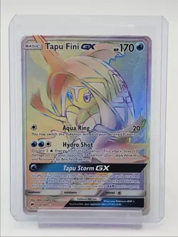 TAPU FINI GX 2017 POKEMON S & M BURNING SHADOWS SECRET RARE 152/147 Q1048 - Image 1