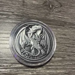YuGiOh Blue-Eyes White Dragon Coin silver YCS Pre-Reg Chase Rare - Image 1