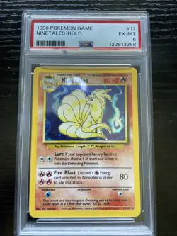 Pokemon TCG Ninetales Base Set Holo Unlimited Rare Card 12/102 PSA 6 - Image 1
