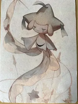 Japanese ART STYLE Jirachi Fan Full Art Pokemon Custom Card/perfect bookmark - Image 2