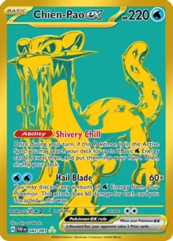 Moderately Played Chien-Pao ex - 242/091 - Hyper Rare Pokemon Paldean Fates - Image 1
