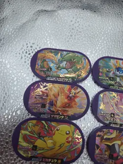 LOT Pokemon Legacy Gold Mezastar DAMAGED Star Arcade Tag Token Coin Chip PURPLE - Image 4