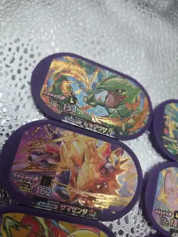LOT Pokemon Legacy Gold Mezastar DAMAGED Star Arcade Tag Token Coin Chip PURPLE - Image 5