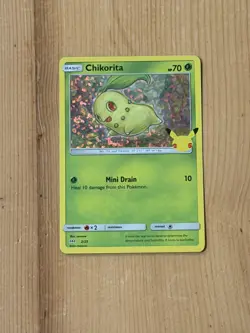 Pokemon Chikorita McDonald's 25th Anniversary Promos 02/25 Holo - Image 1