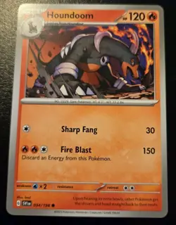 Houndoom 034/198 Common Scarlet & Violet Pokemon TCG - Image 1
