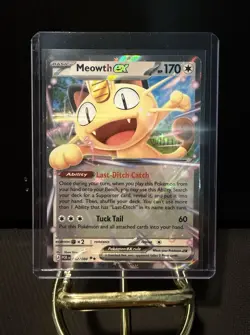 Meowth EX C62/088 BREAKthrough Holo EX 170 HP Ultra Rare Pokemon TCG POR - Image 1