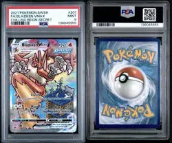 Pokemon Blaziken VMAX 201/198 PSA 9 Alternate Art Secret Rare Chilling Reign - Image 3