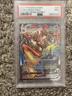Pokemon Blaziken VMAX 201/198 PSA 9 Alternate Art Secret Rare Chilling Reign - Image 4