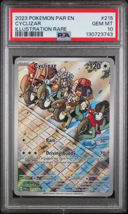 Cyclizar Illustration Rare Pokemon Par En-Paradox Rift 215/182 PSA 10 - Image 1